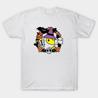 Bubu and Moonch, Halloween Witchy Guinea Pig T-Shirt, White T-Shirt